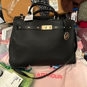 MK Black Pebble Leather Bag